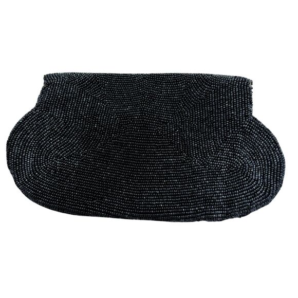 Vintage Jorelle Beaded Handbag Clutch Black - Picture 6 of 12